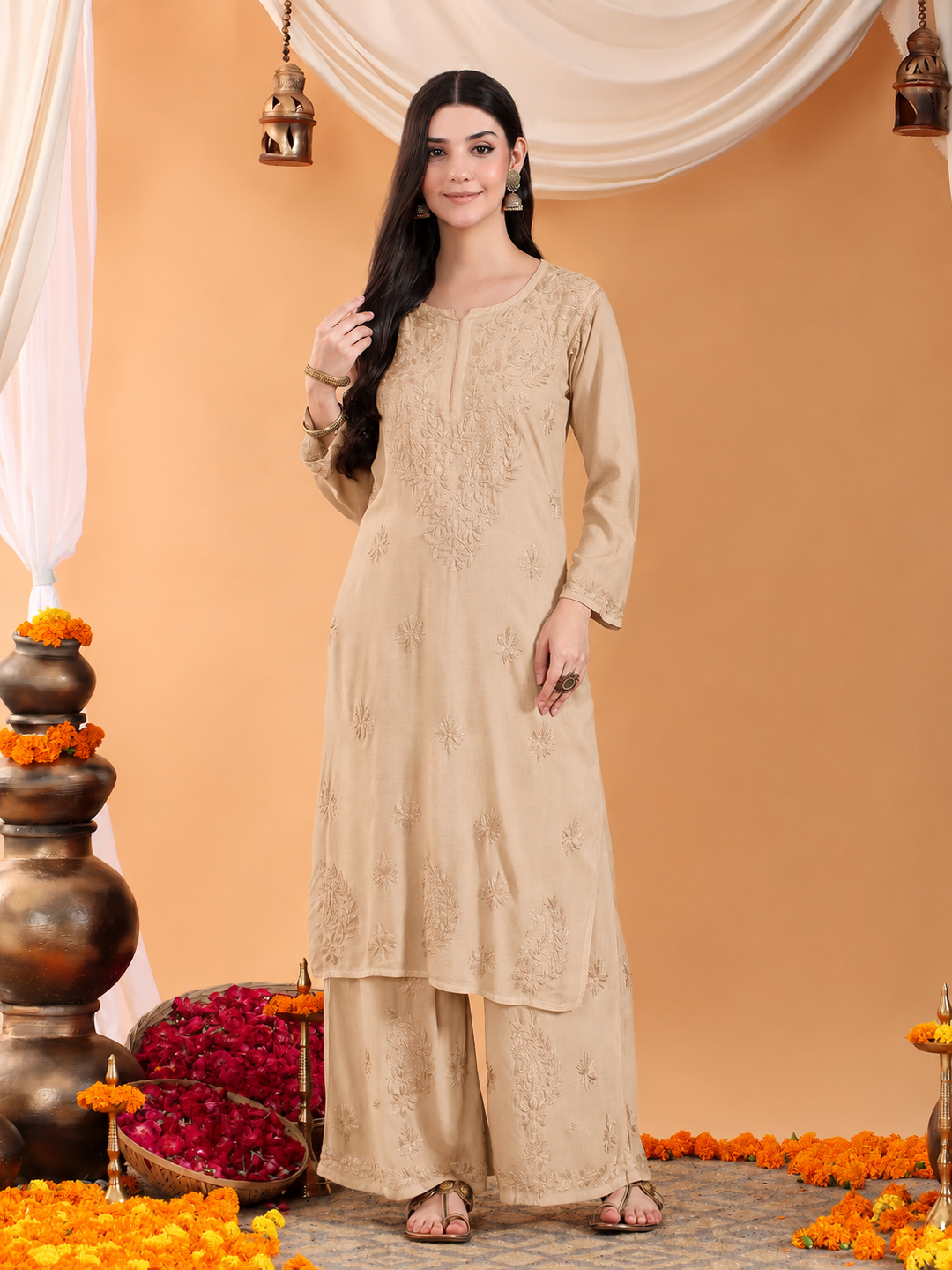 Mohini Chikankari Rayon Co-ord Set