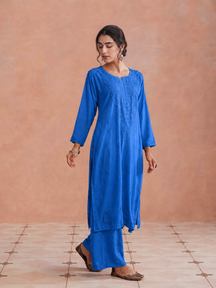 Arzoo Chikankari Ombre Rayon Co-ord Set