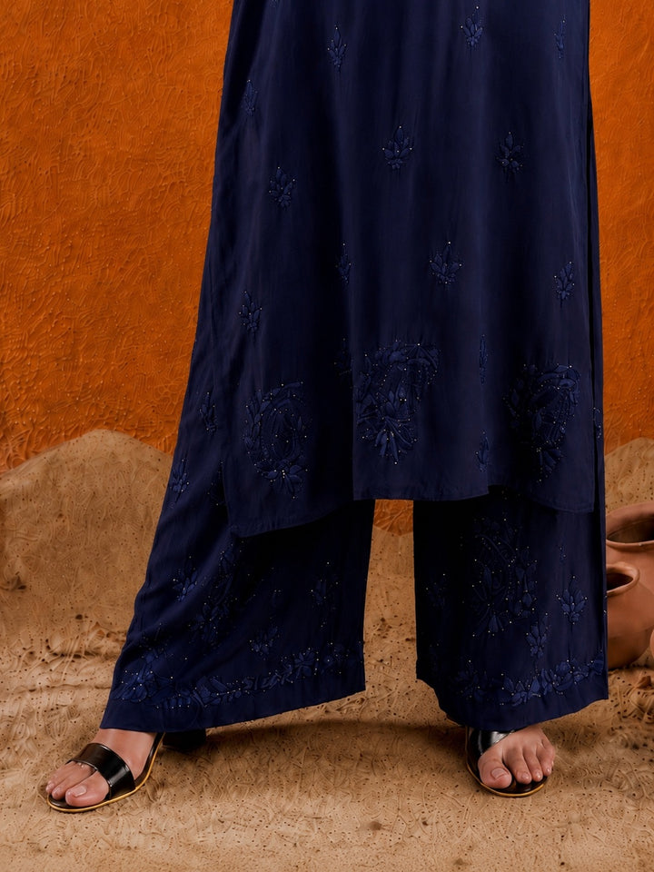 Avika Rayon Chikankari Mukaish Co-ord Set
