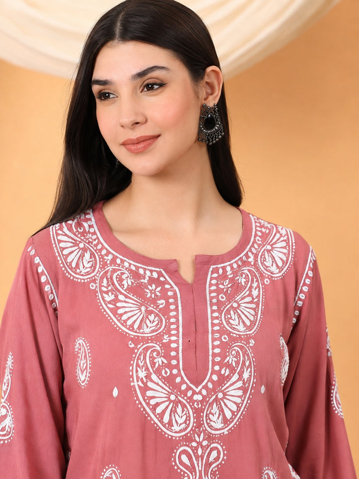 Tripti Modal Chikankari Short Kurti