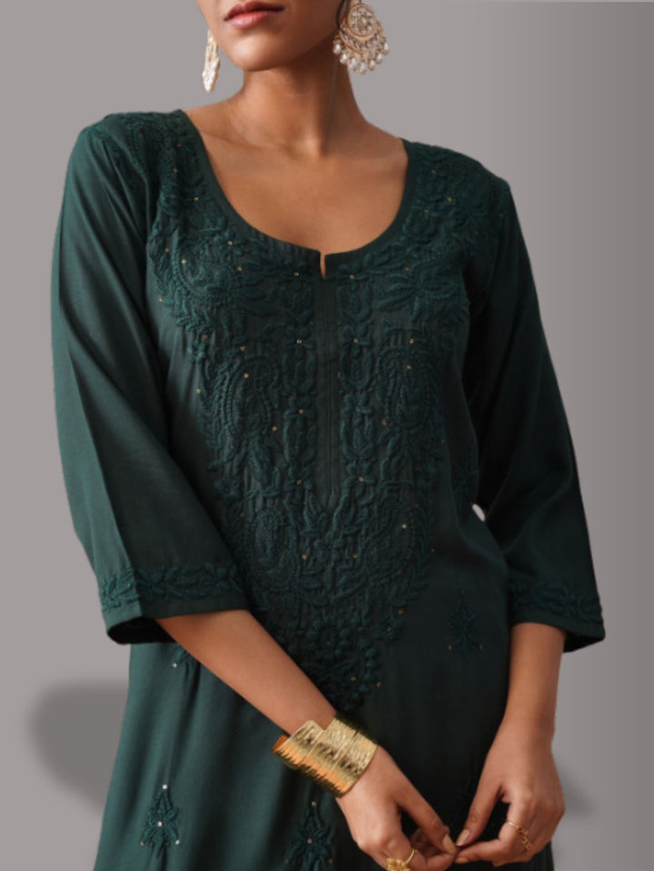 Avika Rayon Chikankari Mukaish Co-ord Set