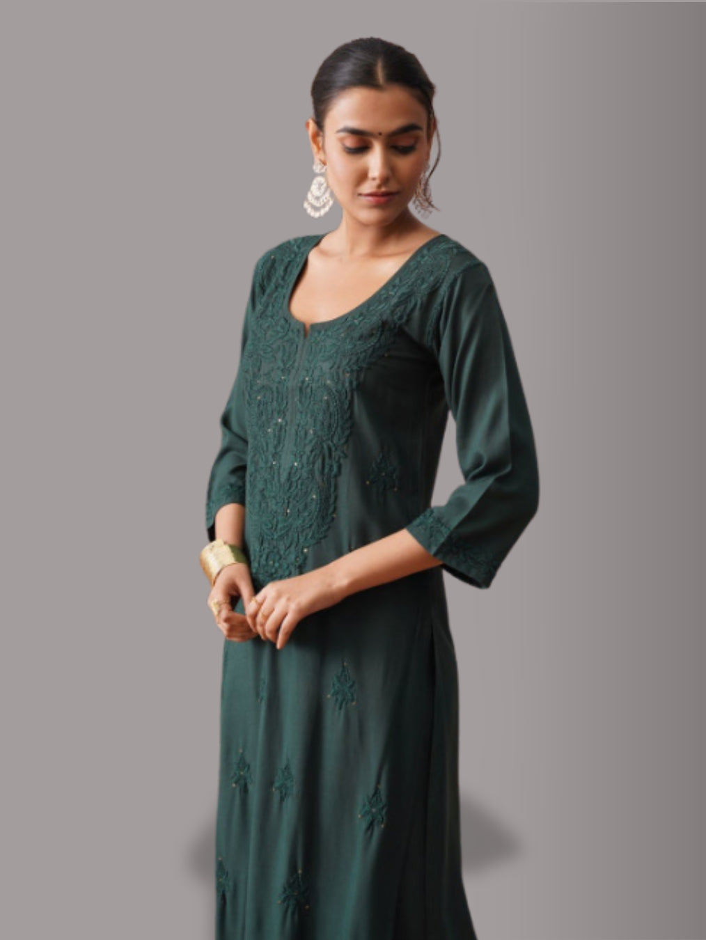 Avika Rayon Chikankari Mukaish Co-ord Set