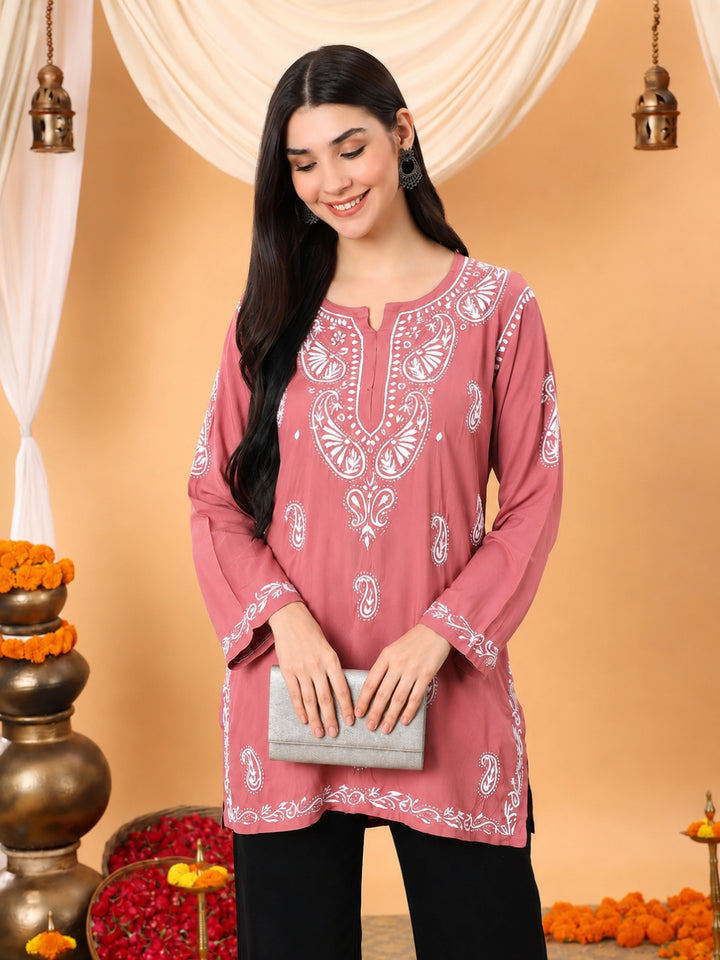 Tripti Modal Chikankari Short Kurti