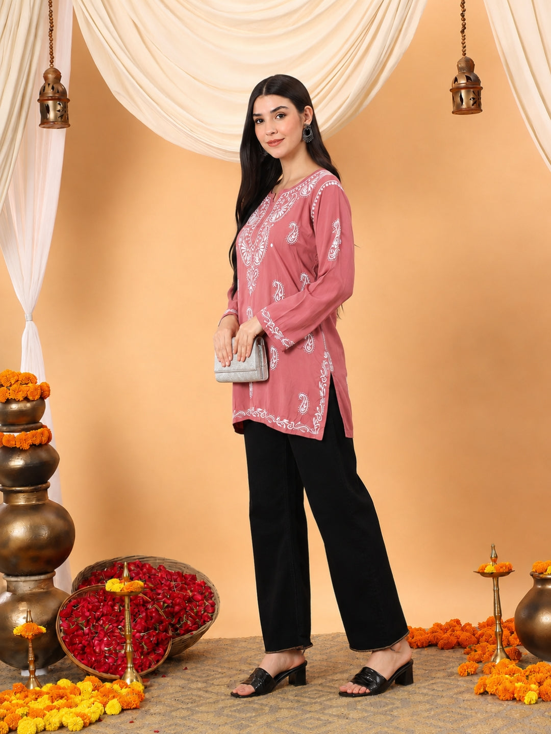 Tripti Modal Chikankari Short Kurti