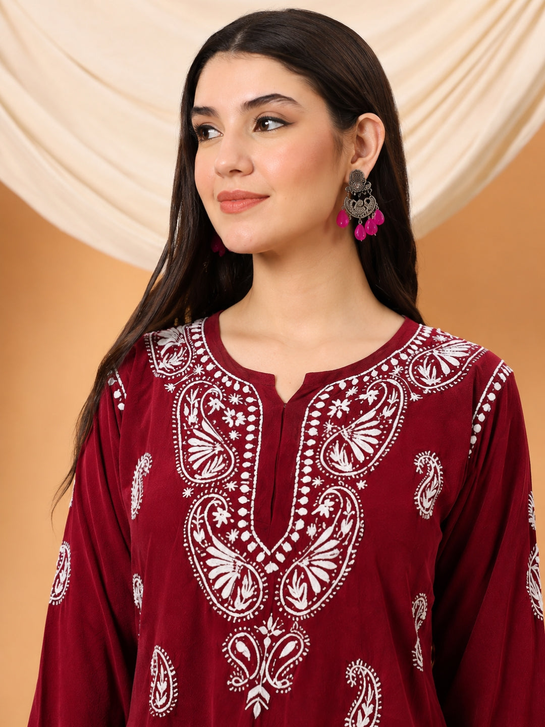Tripti Modal Chikankari Short Kurti