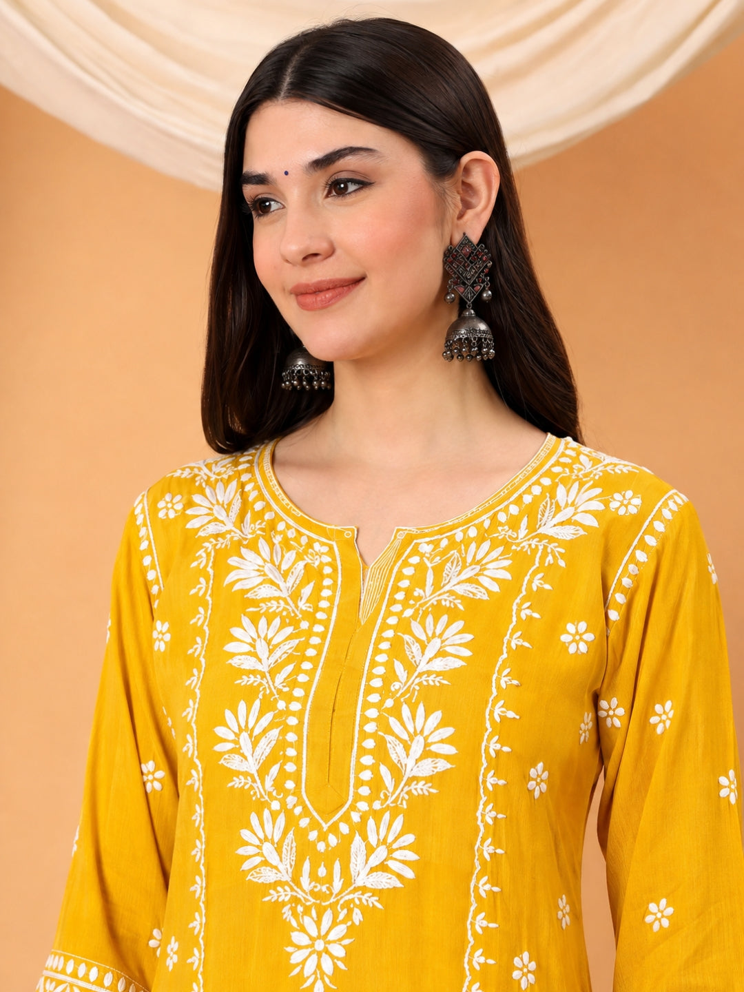 Gauri Modal Chikankari Premium Straight Kurta
