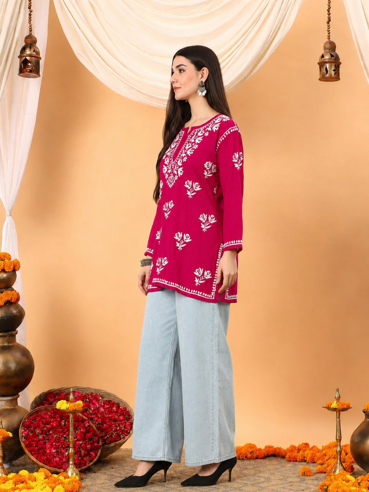 Alaya Modal Chikankari Short Kurti