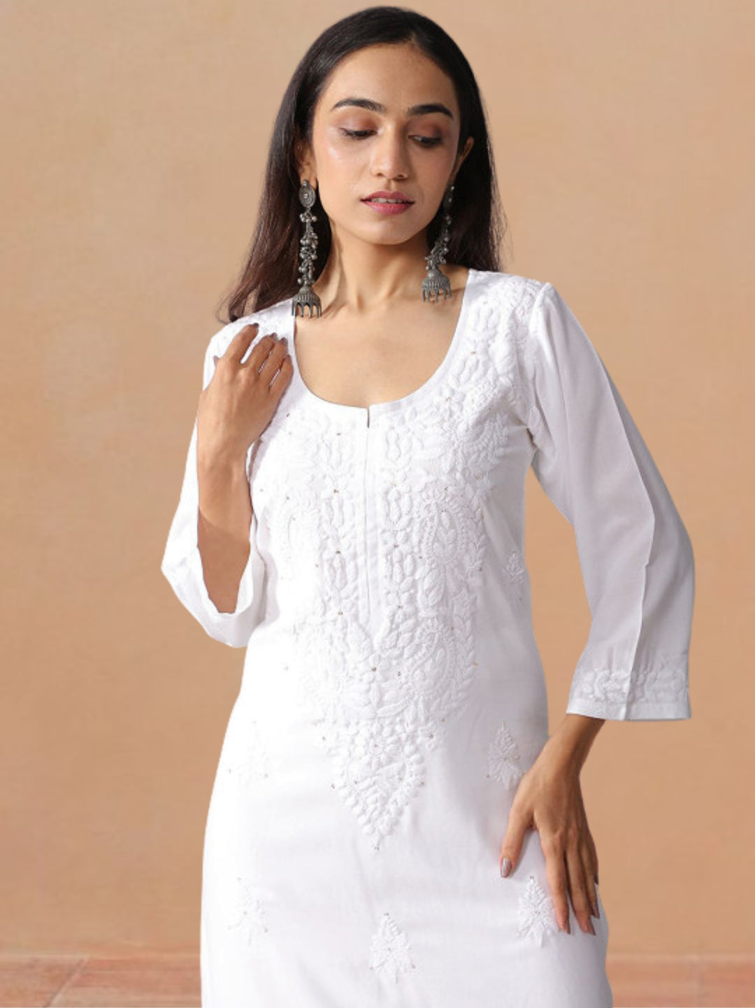 Avika Rayon Chikankari Mukaish Co-ord Set