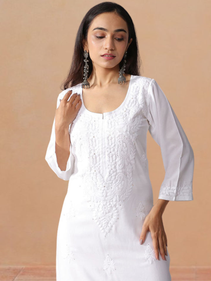 Avika Rayon Chikankari Mukaish Co-ord Set