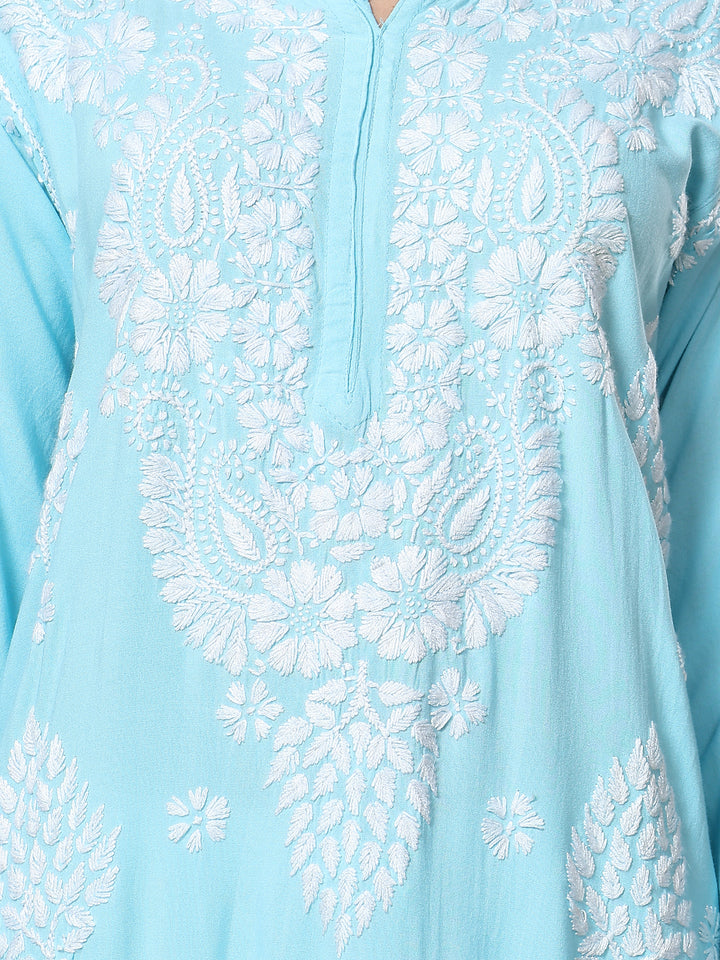 Neha Chikankari Rayon Straight Kurta