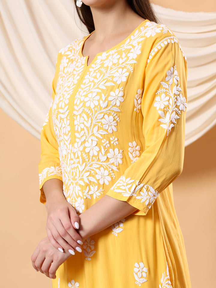 Bhumi Chikankari Premium Modal Straight Kurta