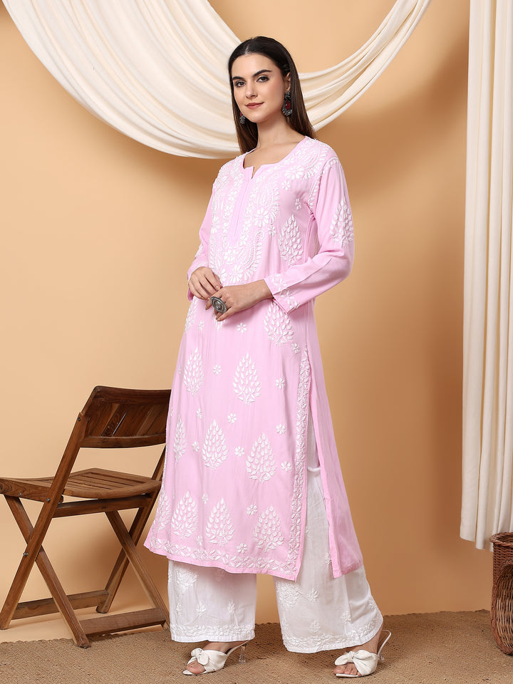 Neha Chikankari Rayon Straight Kurta