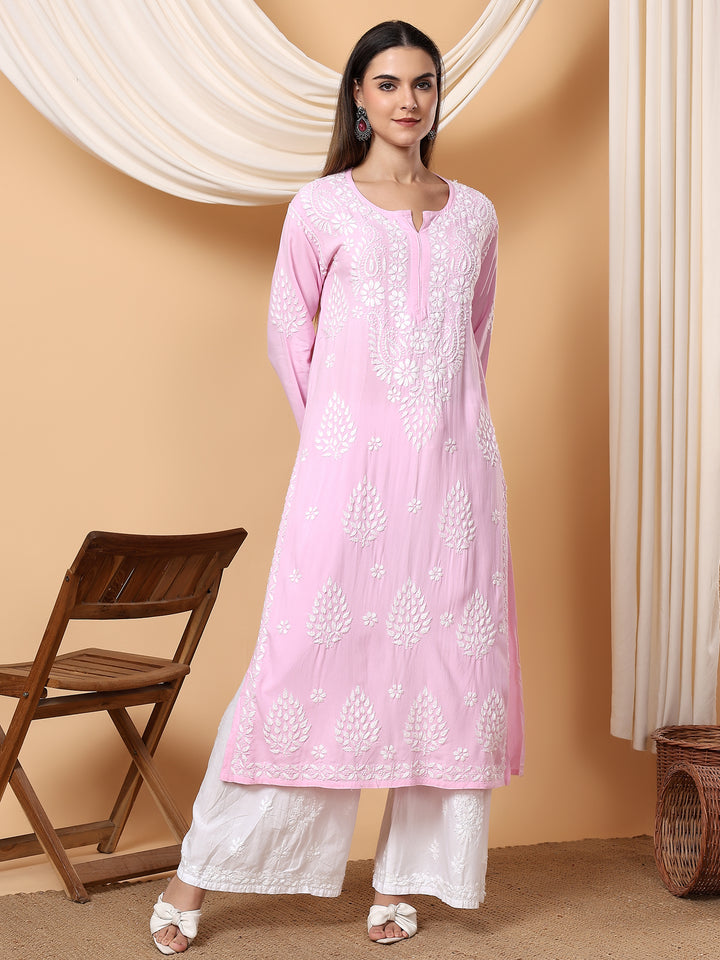 Neha Chikankari Rayon Straight Kurta