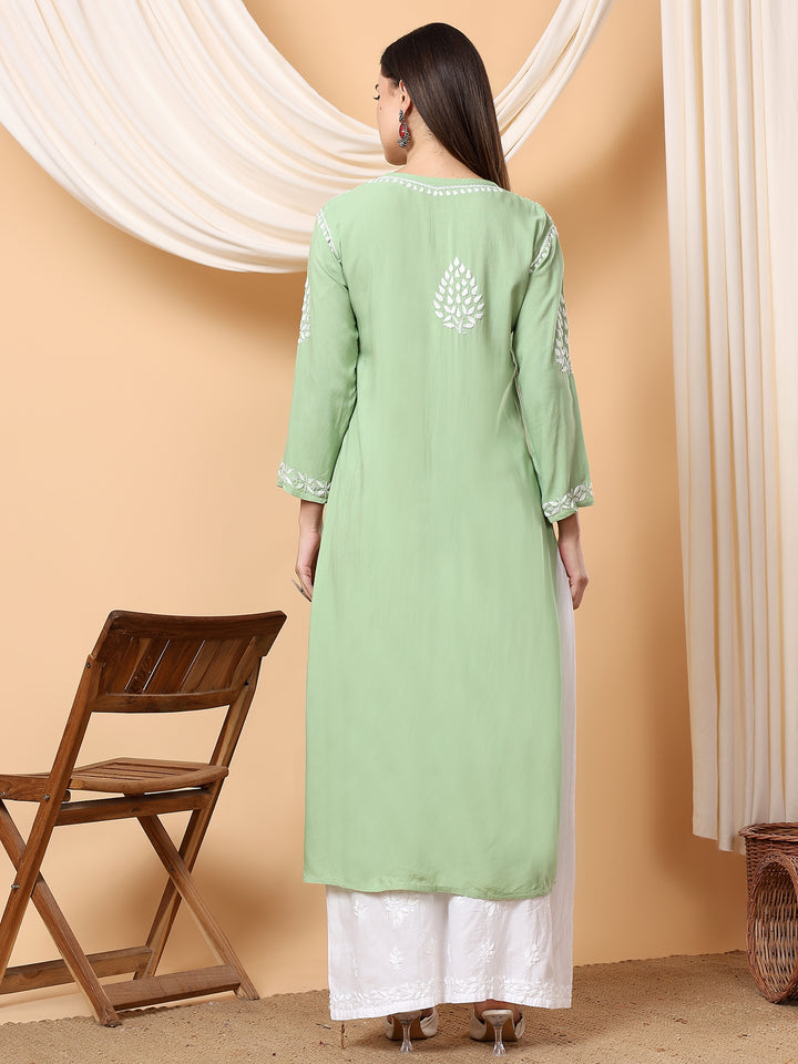 Neha Chikankari Rayon Straight Kurta