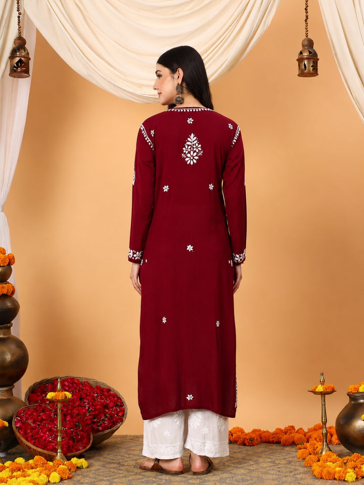 Rekha Modal Chikankari Premium Straight Kurta