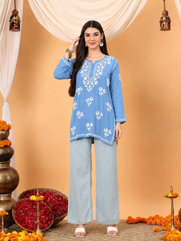 Alaya Modal Chikankari Short Kurti