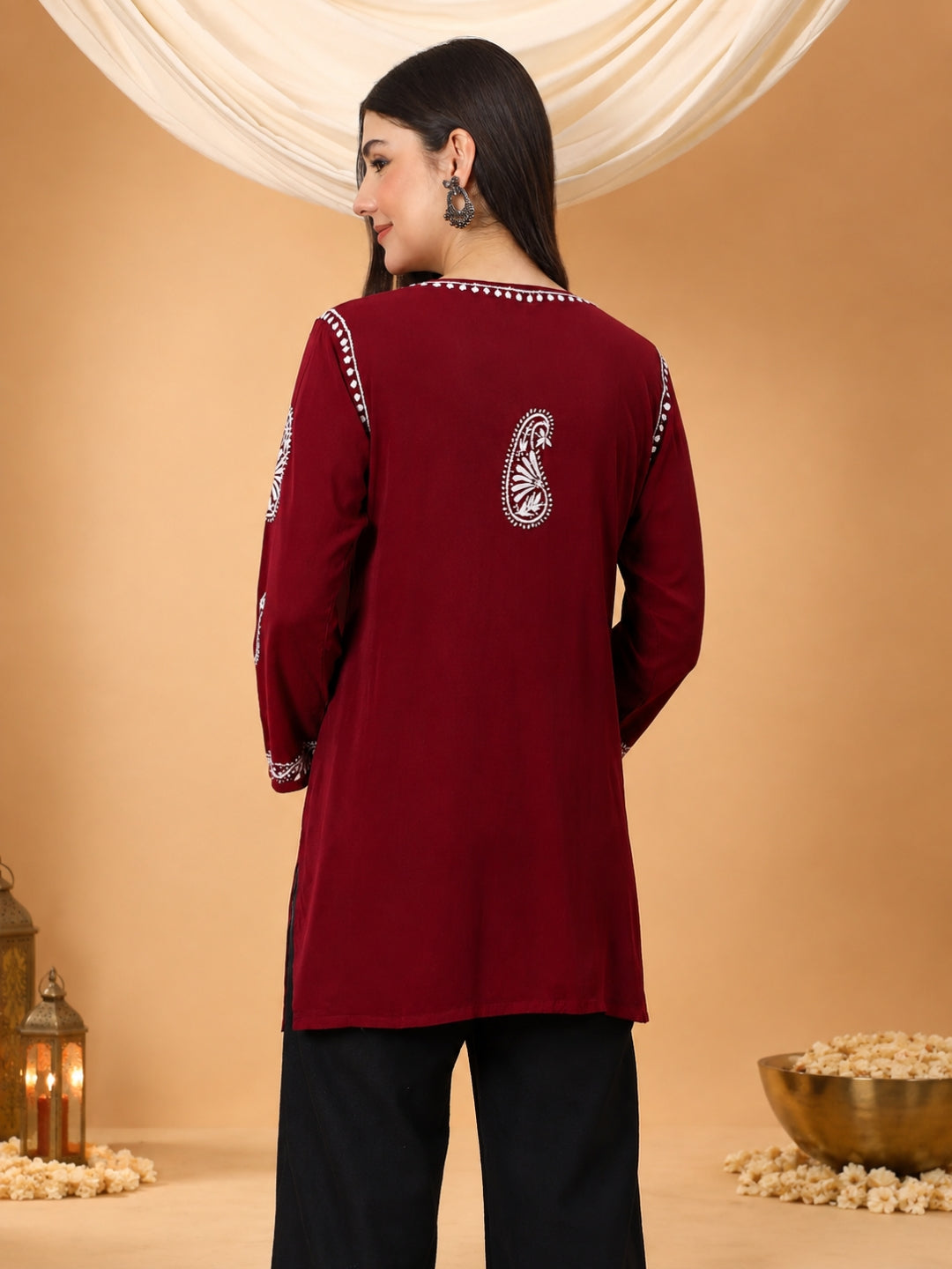 Tripti Modal Chikankari Short Kurti