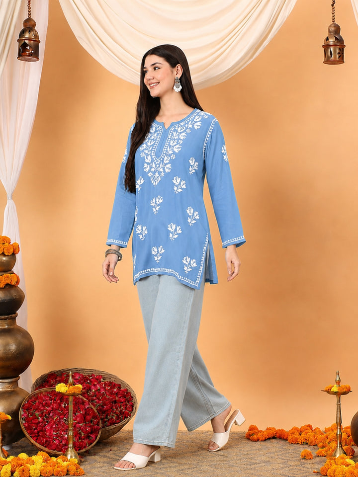 Alaya Modal Chikankari Short Kurti