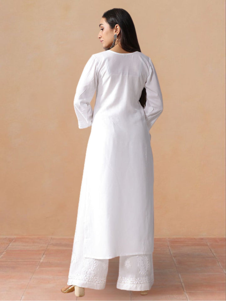 Avika Rayon Chikankari Mukaish Co-ord Set