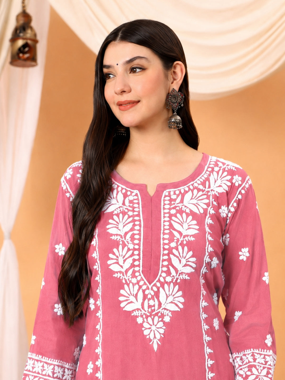 Gauri Modal Chikankari Premium Straight Kurta