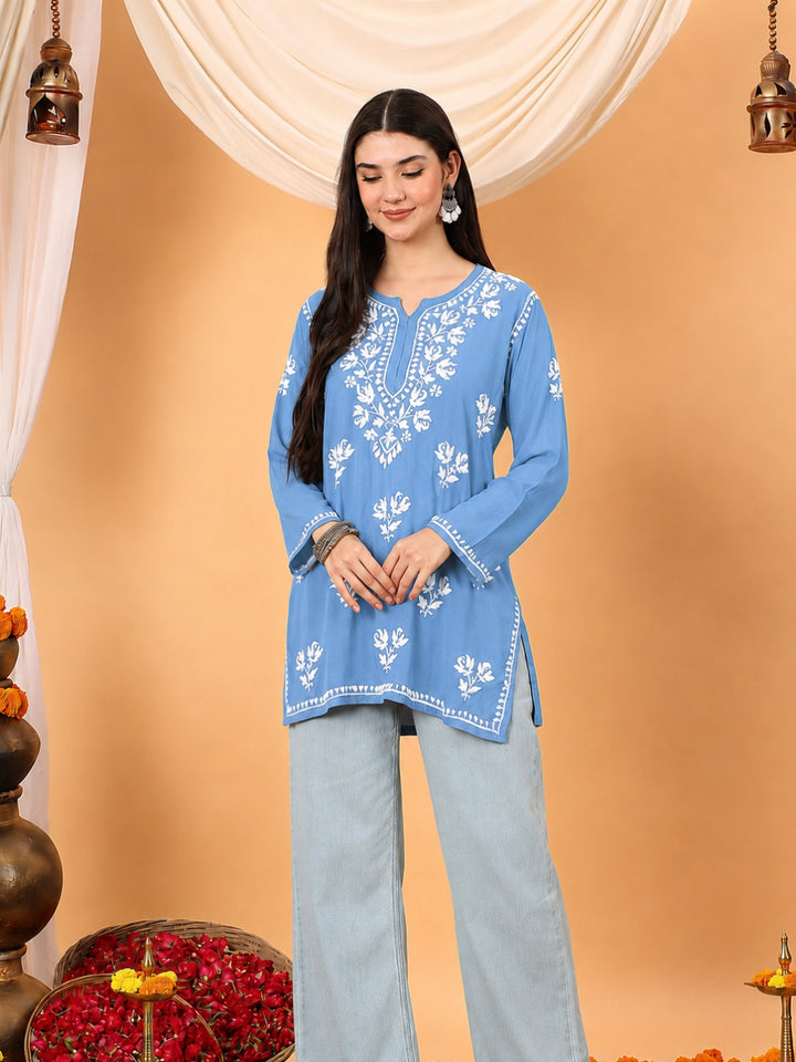 Alaya Modal Chikankari Short Kurti