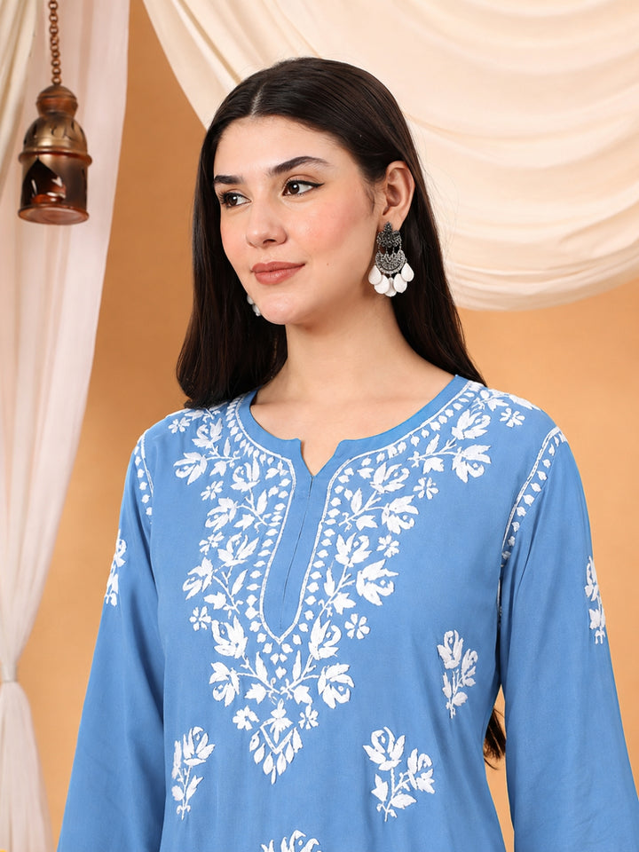 Alaya Modal Chikankari Short Kurti