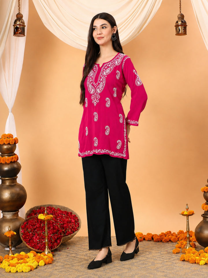 Tripti Modal Chikankari Short Kurti