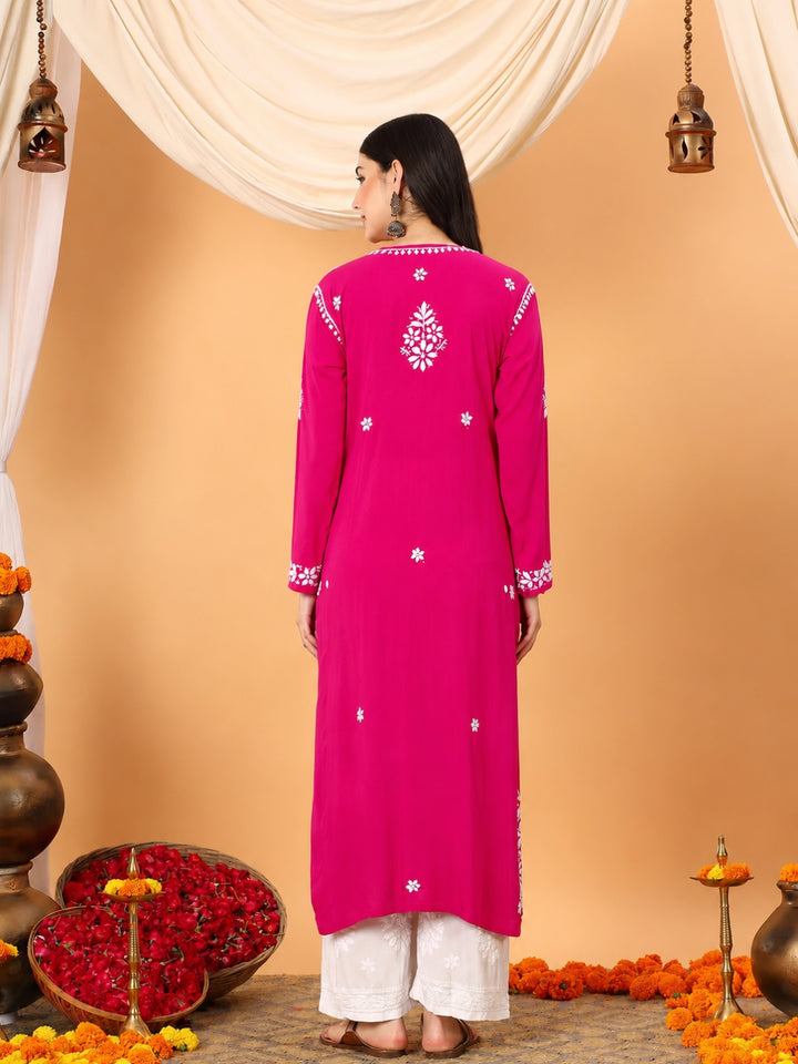 Rekha Modal Chikankari Premium Straight Kurta
