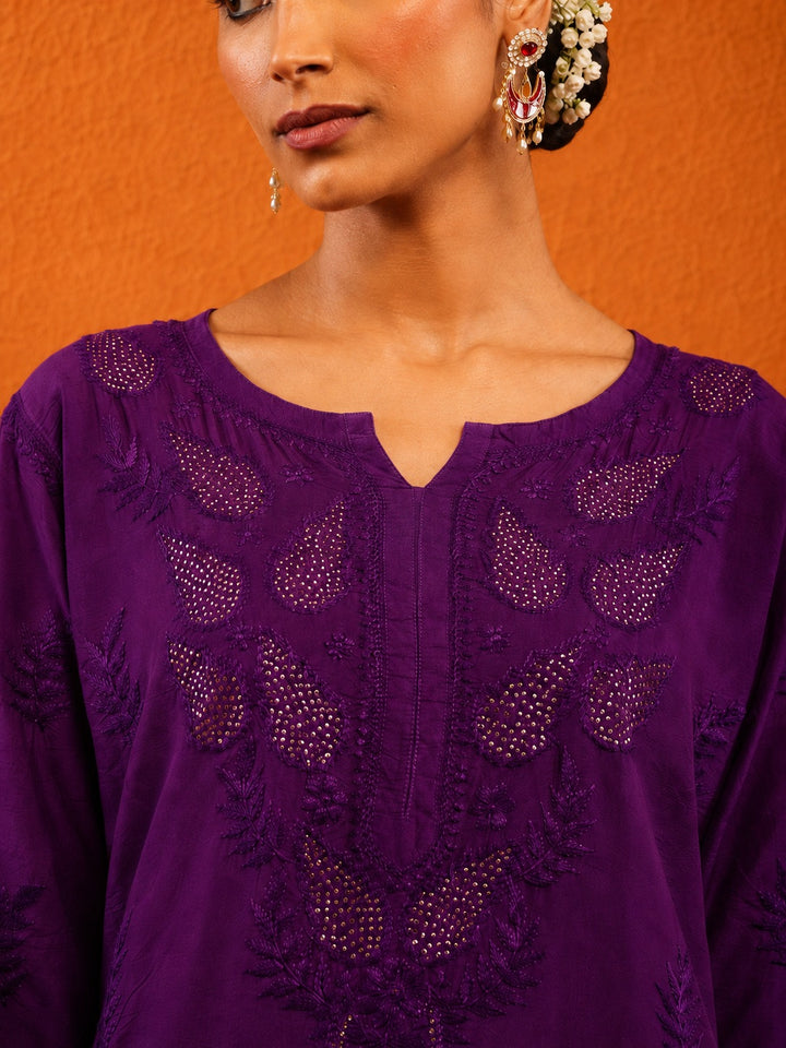 Karisma Chanderi Chikankari Mukaish Straight Kurta