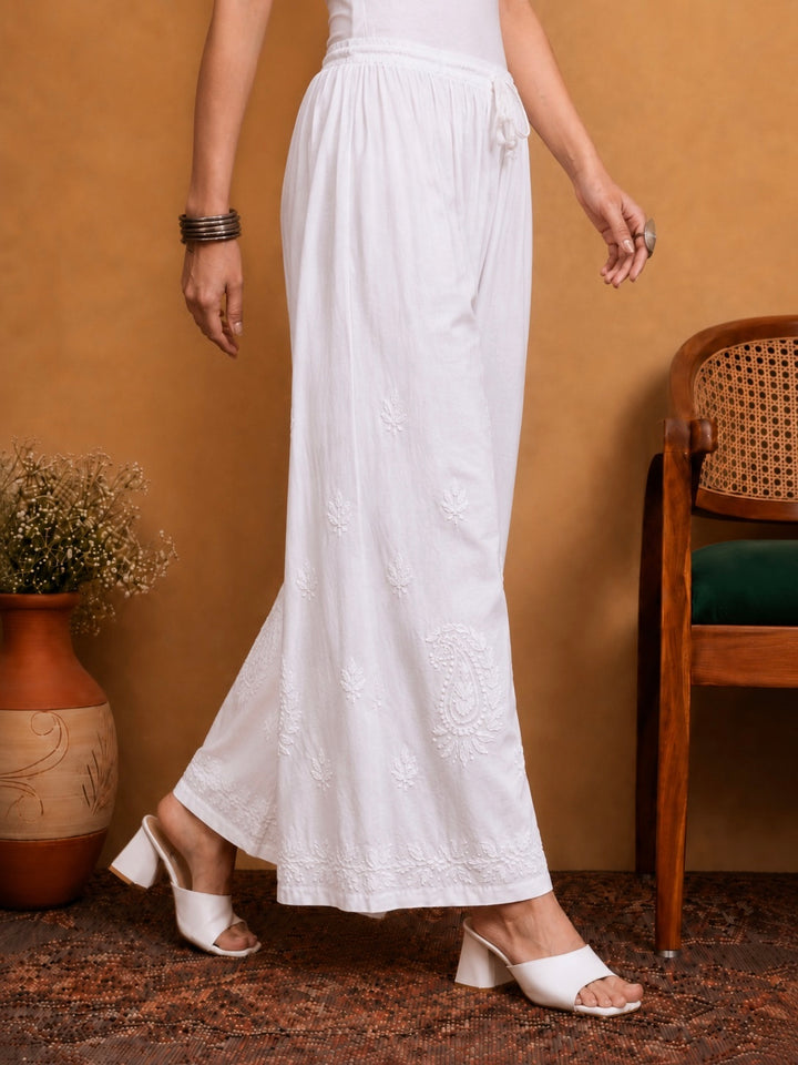 Qala Chikankari Cotton Palazzo