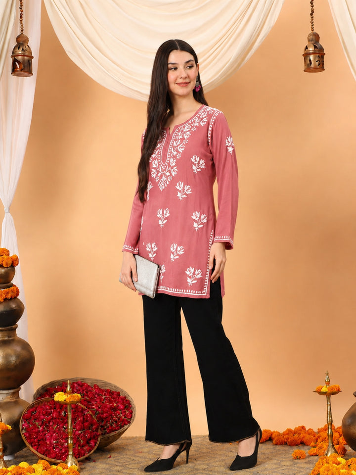 Alaya Modal Chikankari Short Kurti