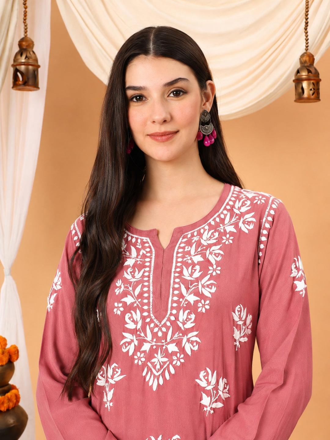 Alaya Modal Chikankari Short Kurti