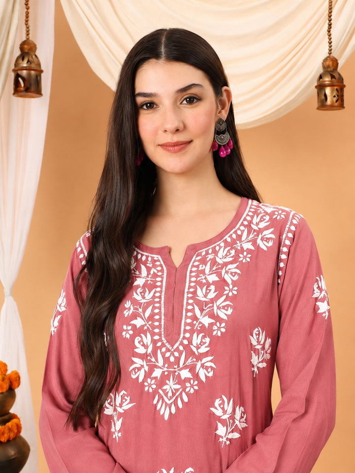 Alaya Modal Chikankari Short Kurti