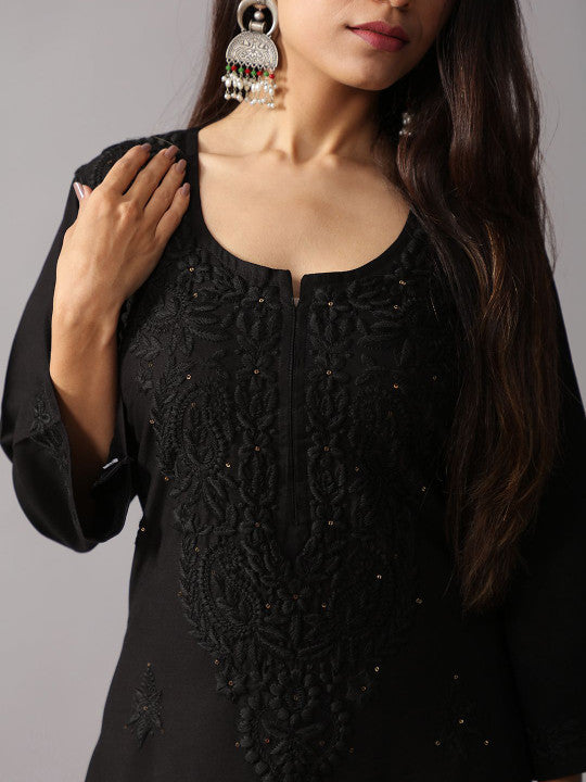 Avika Rayon Chikankari Mukaish Co-ord Set