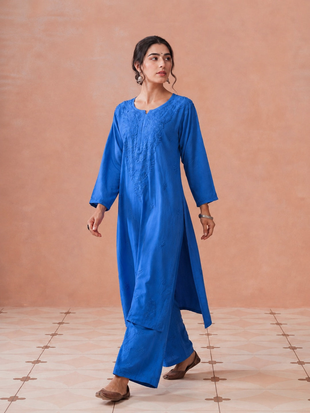 Arzoo Chikankari Ombre Rayon Co-ord Set