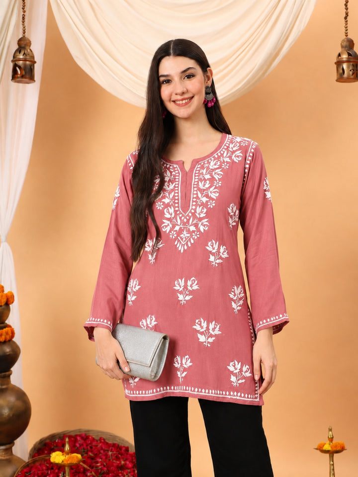 Alaya Modal Chikankari Short Kurti