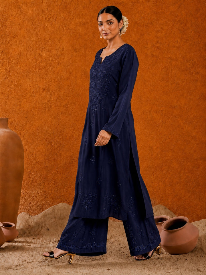Avika Rayon Chikankari Mukaish Co-ord Set