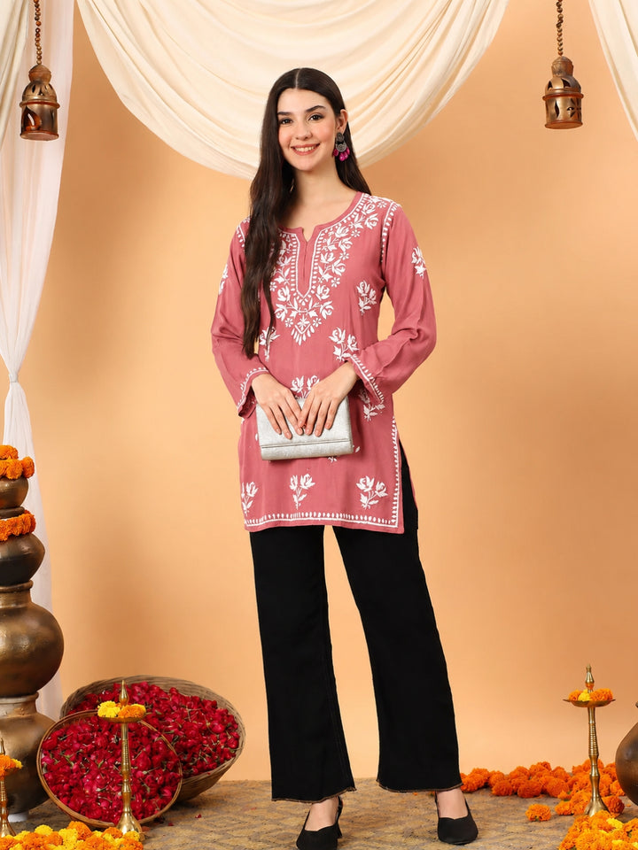 Alaya Modal Chikankari Short Kurti