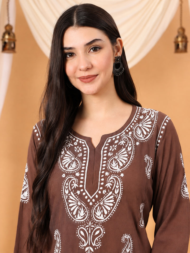 Tripti Modal Chikankari Short Kurti