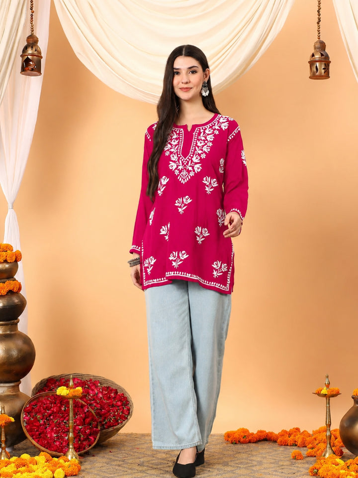 Alaya Modal Chikankari Short Kurti