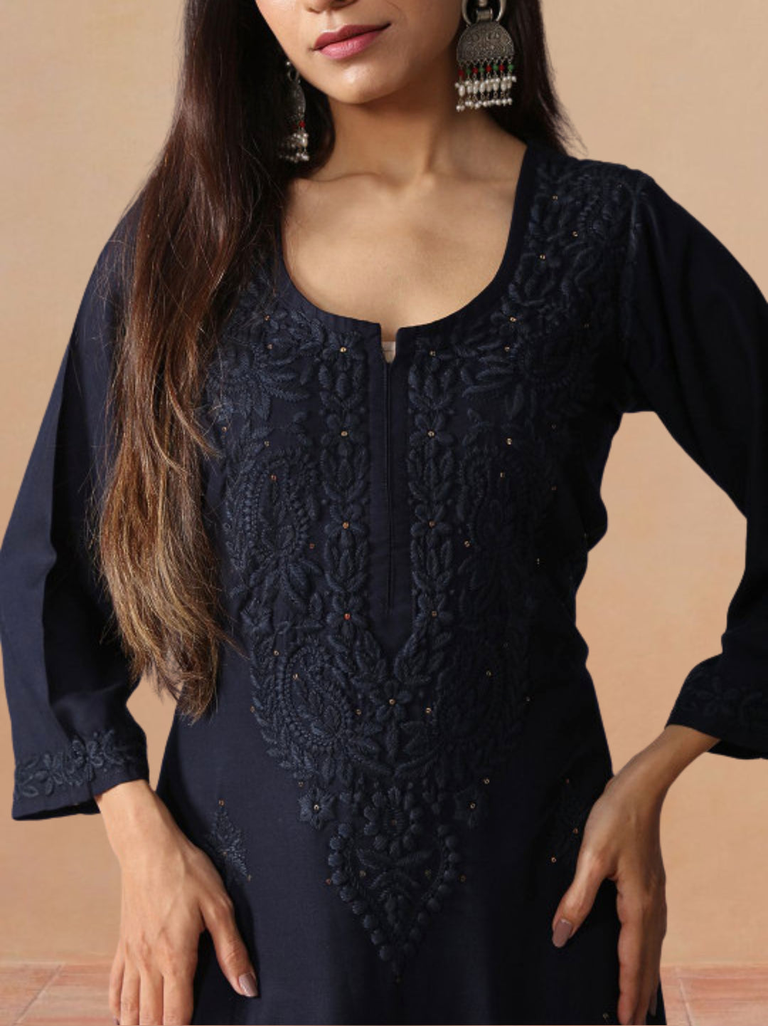 Avika Rayon Chikankari Mukaish Co-ord Set