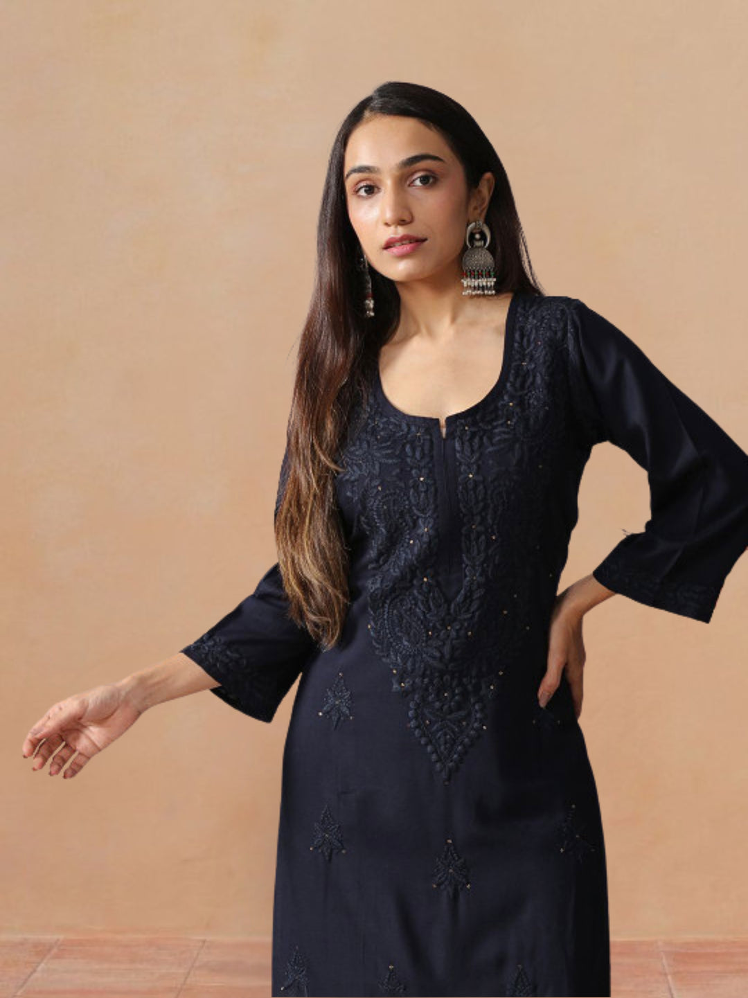 Avika Rayon Chikankari Mukaish Co-ord Set