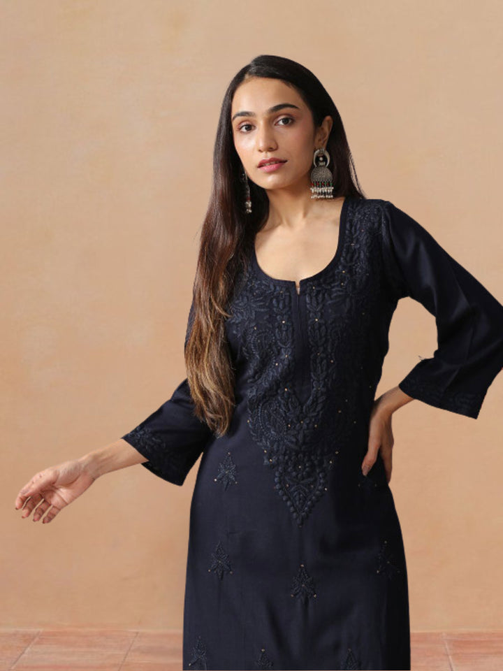 Avika Rayon Chikankari Mukaish Co-ord Set