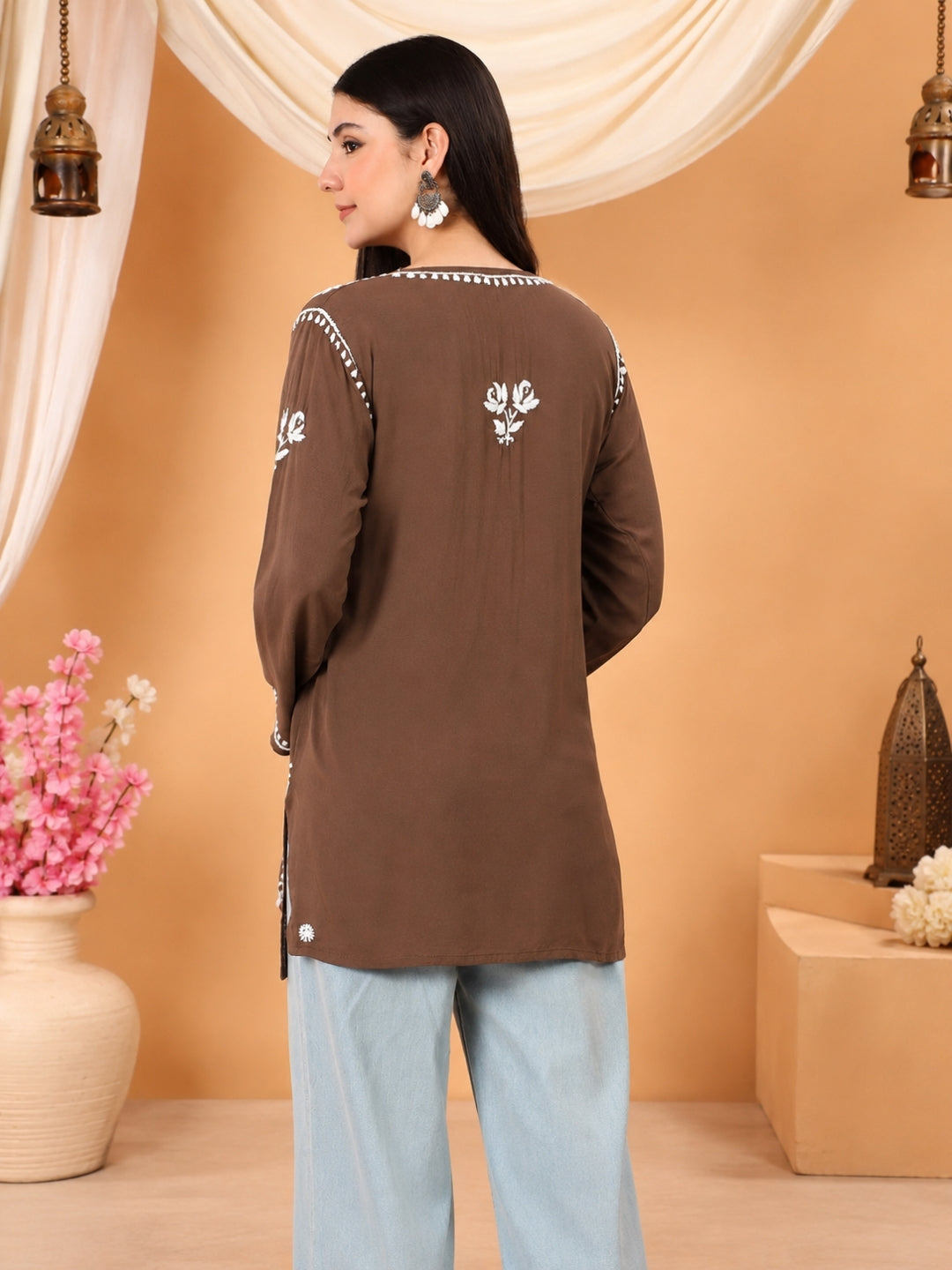 Alaya Modal Chikankari Short Kurti