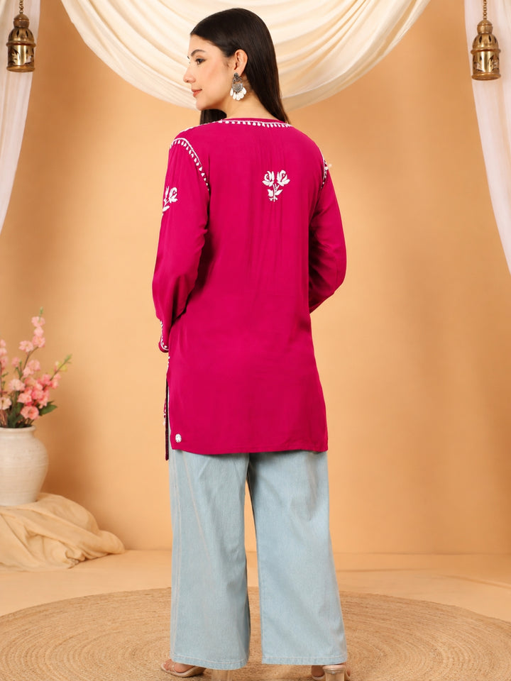Alaya Modal Chikankari Short Kurti