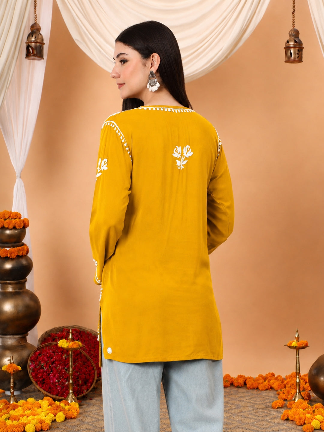Alaya Modal Chikankari Short Kurti