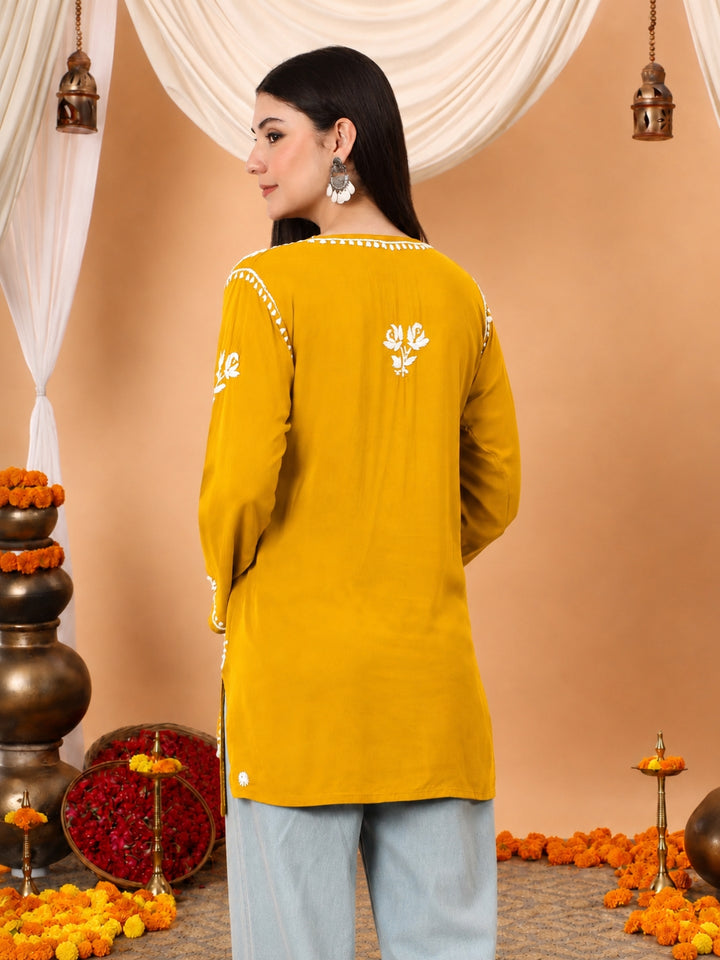 Alaya Modal Chikankari Short Kurti