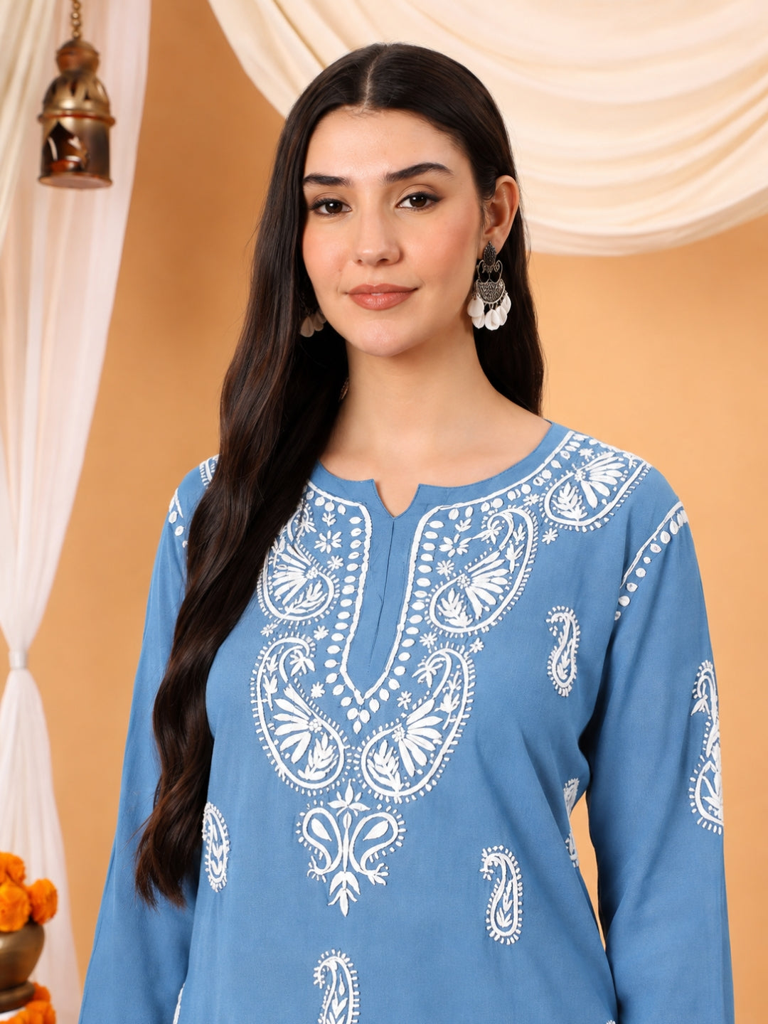 Tripti Modal Chikankari Short Kurti