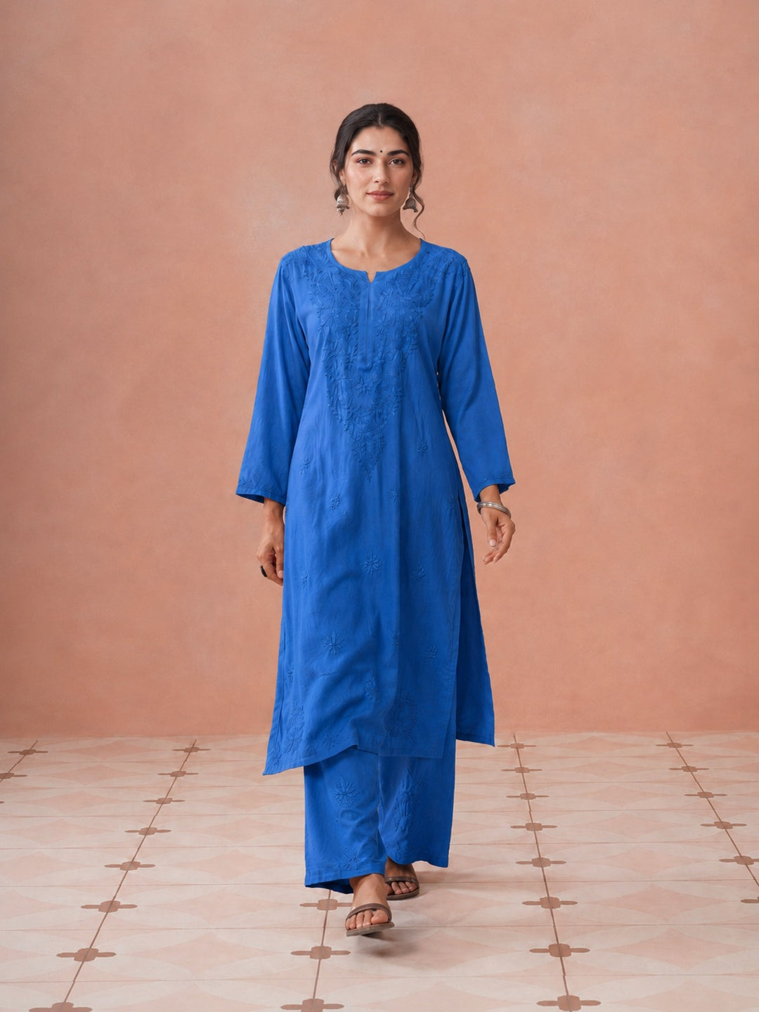 Arzoo Chikankari Ombre Rayon Co-ord Set