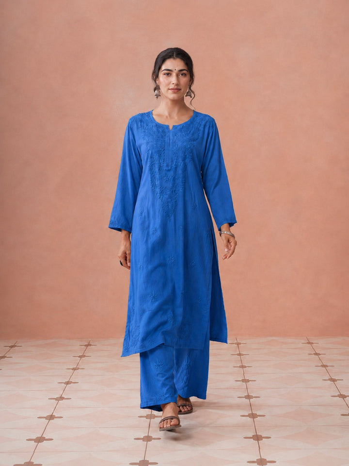 Arzoo Chikankari Ombre Rayon Co-ord Set